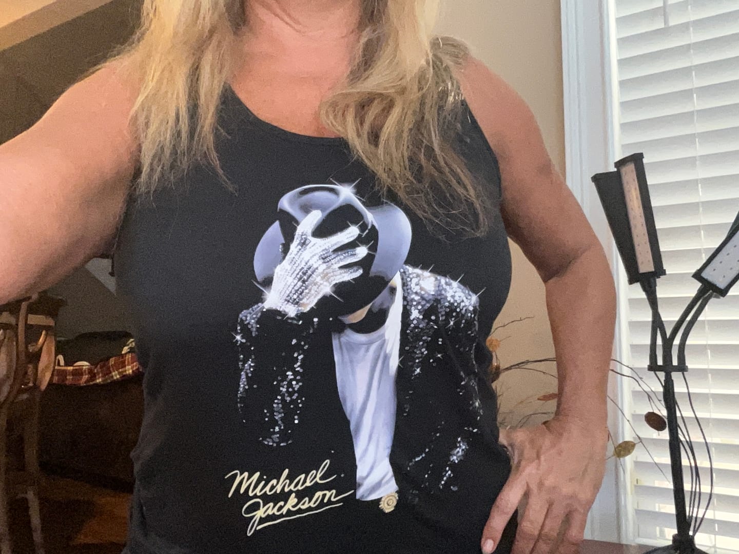 Customer photo review of Michael Tank (Screen Print Only)