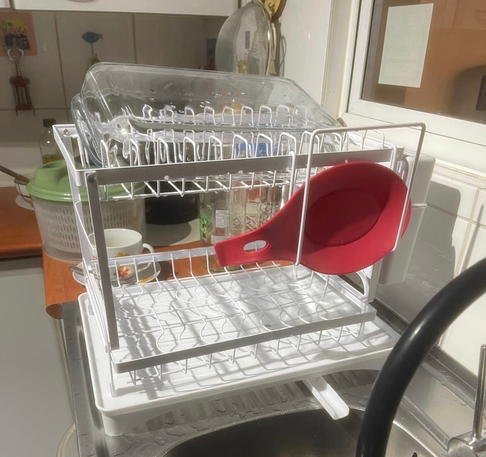 Customer photo review of Escurridor De Platos 2 Niveles Secaplatos Multifuncional