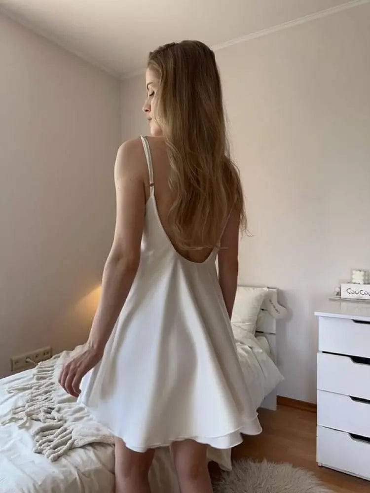 Customer photo review of Kimberly Satin Mini Cami Dress