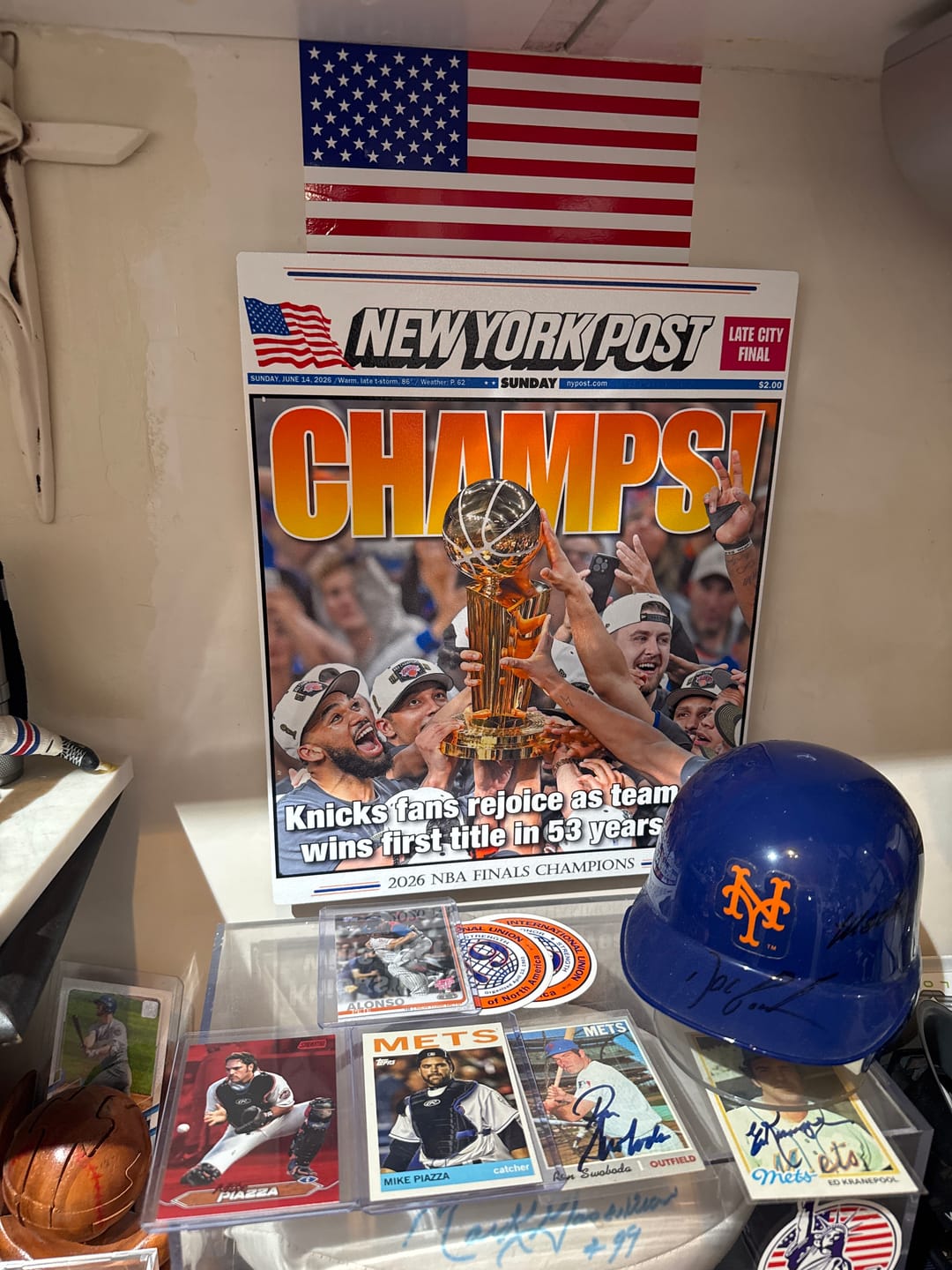 Customer photo review of New York Post Knicks 2026 NBA Finals CHAMPIONS! Front Page - JUNE 14, 2026