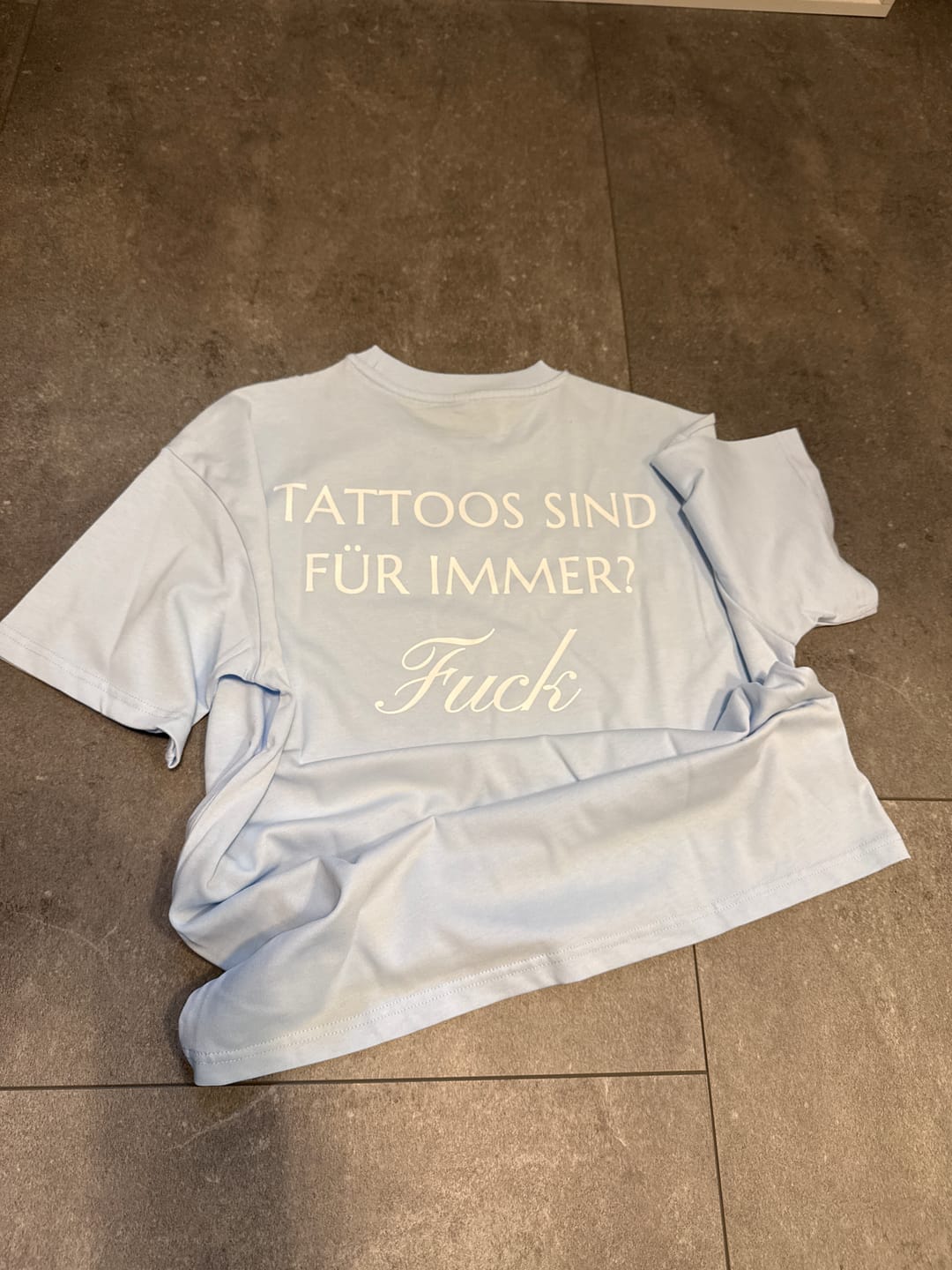 Customer photo review of Fuck - Heavy Oversized Backprint Shirt