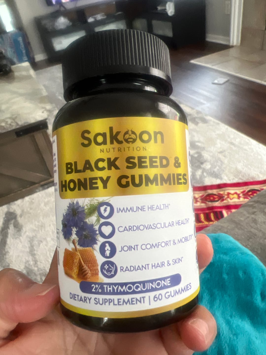 Customer photo review of Black Seed Oil Gummies with Honey | Halal, High-Thymoquinone | Sakoon