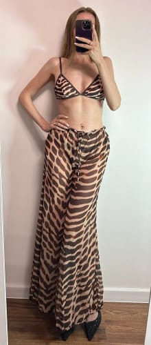 Customer photo review of Sophia Leopard Bikini with Cover-Up Set