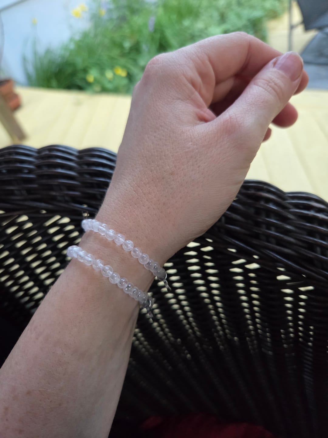 Customer photo review of Rose Quartz Bracelet Mini