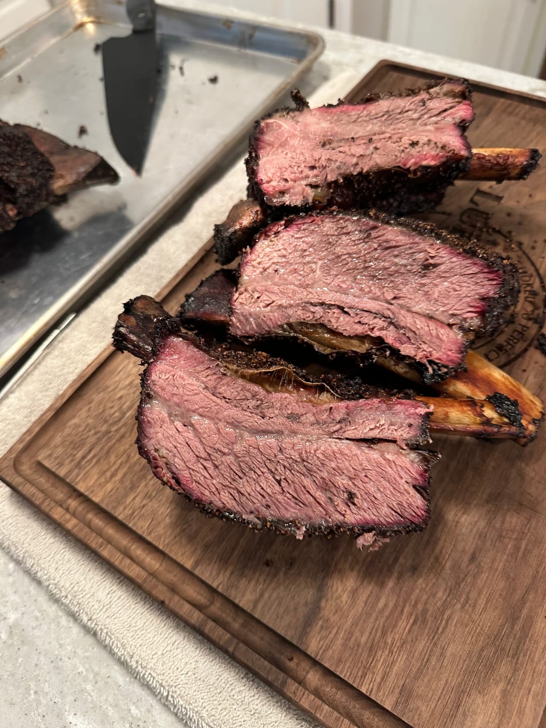 Customer photo review of USDA Choice Beef Plate Ribs (Dino Ribs) + FREE Meat Church Holy Cow BBQ Rub