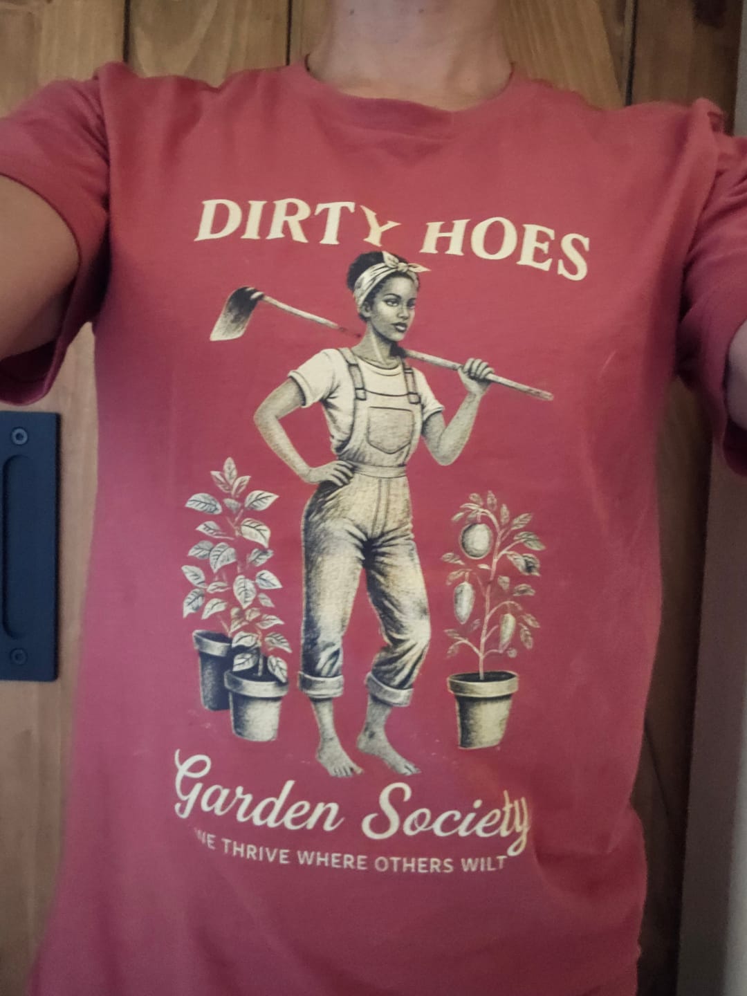 Customer photo review of Dirty Hoes Melanin Edition T-Shirt