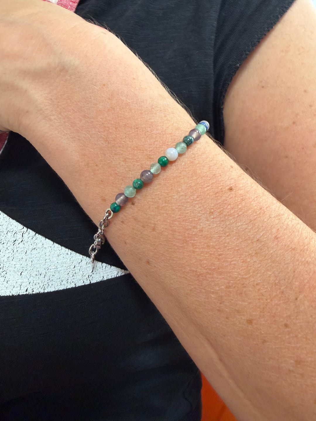 Customer photo review of Bracciale Lucky Energy - Occhio di Shiva, Avventurina, Crisocolla