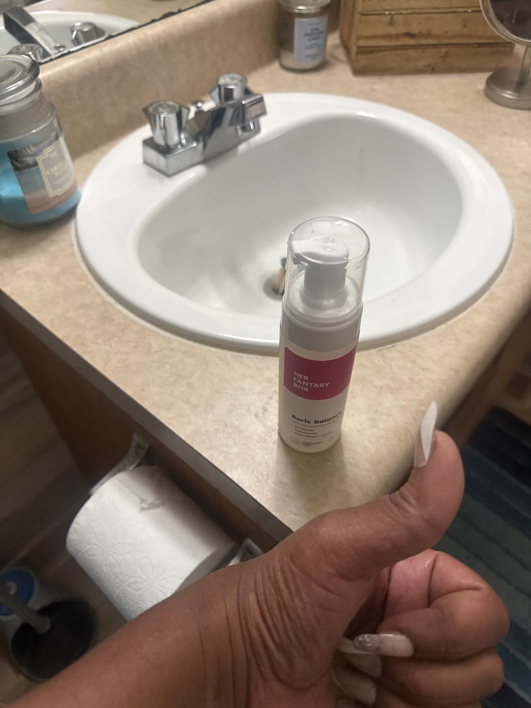 Customer photo review of Boric Balance - Sensitive Boric Acid Foam pH Wash - Natural Ingredients
