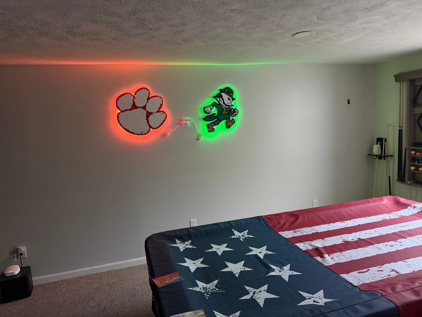 Customer photo review of Clemson Tigers PAW - White on Orange 3D Vintage Metal Wall Art