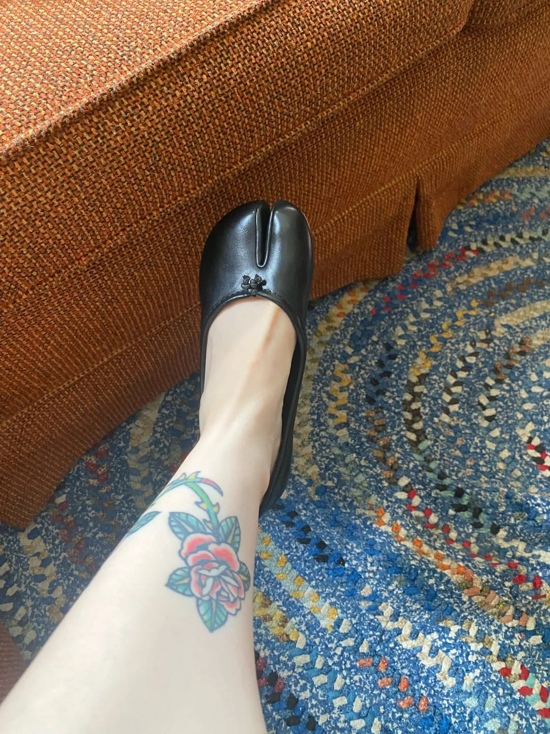 Customer photo review of Sally Split Toe Ballet Flats