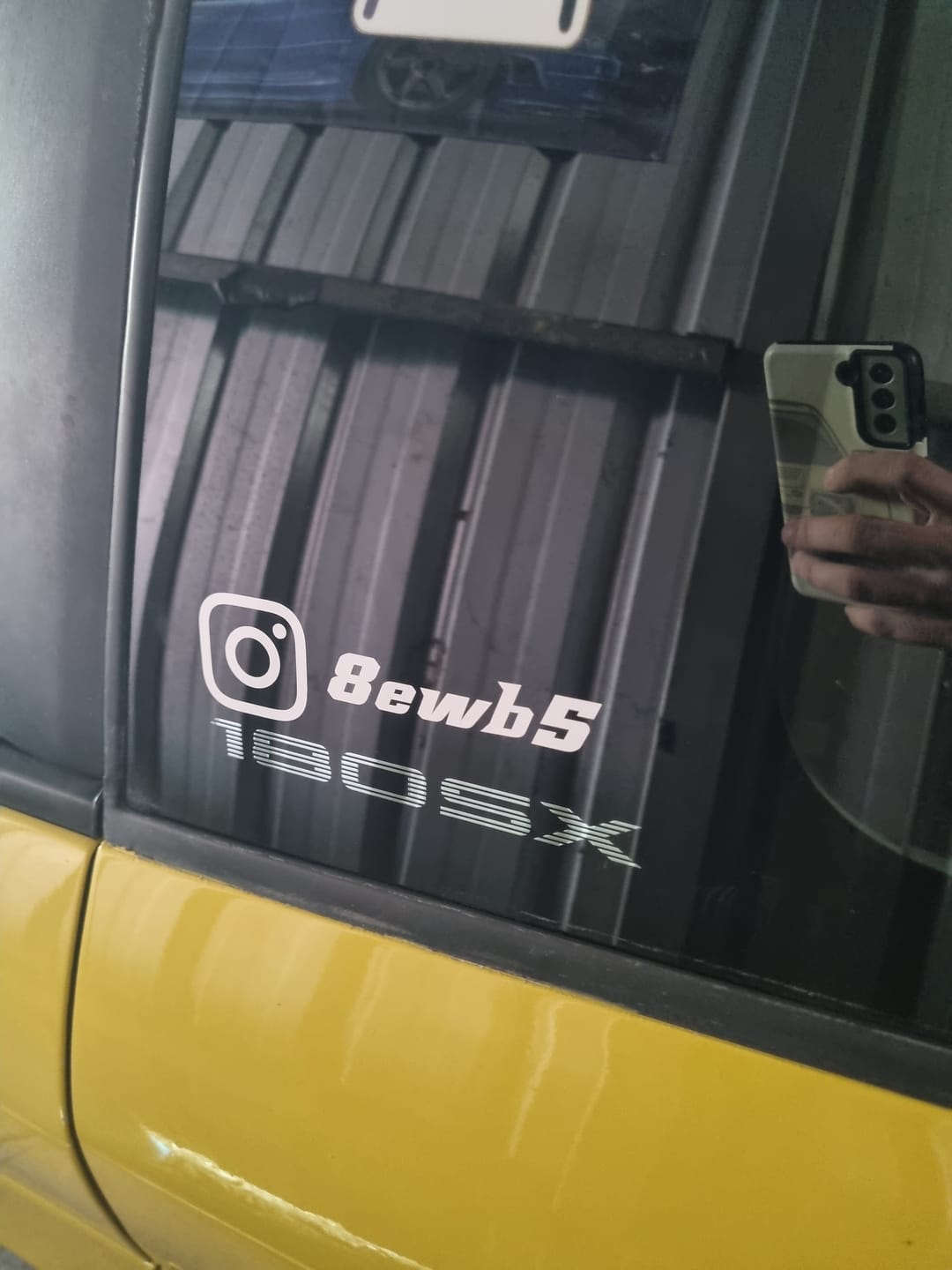 Customer photo review of Custom Instagram Name Sticker