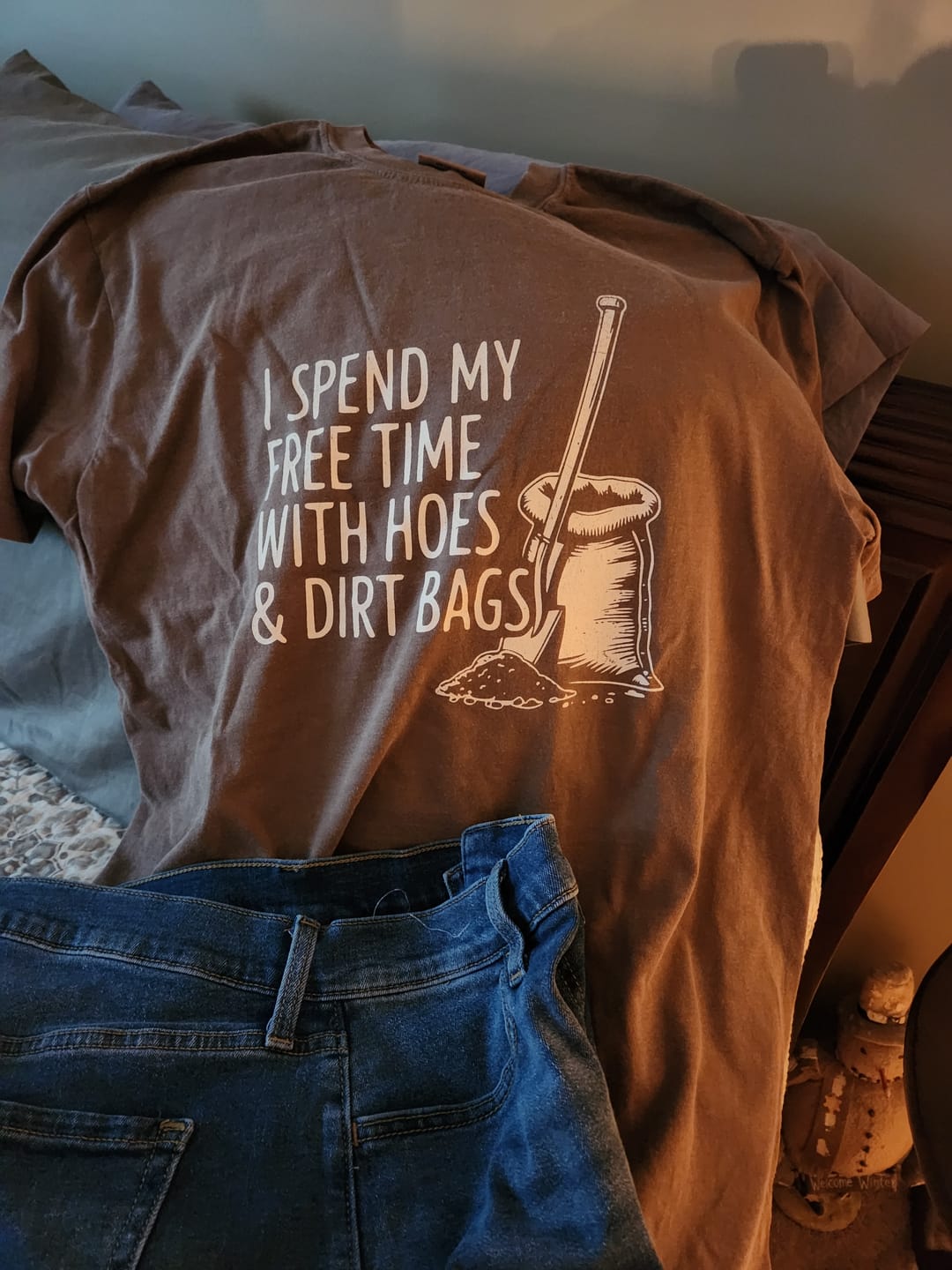 Customer photo review of Hoes & Dirt Bags T-shirt
