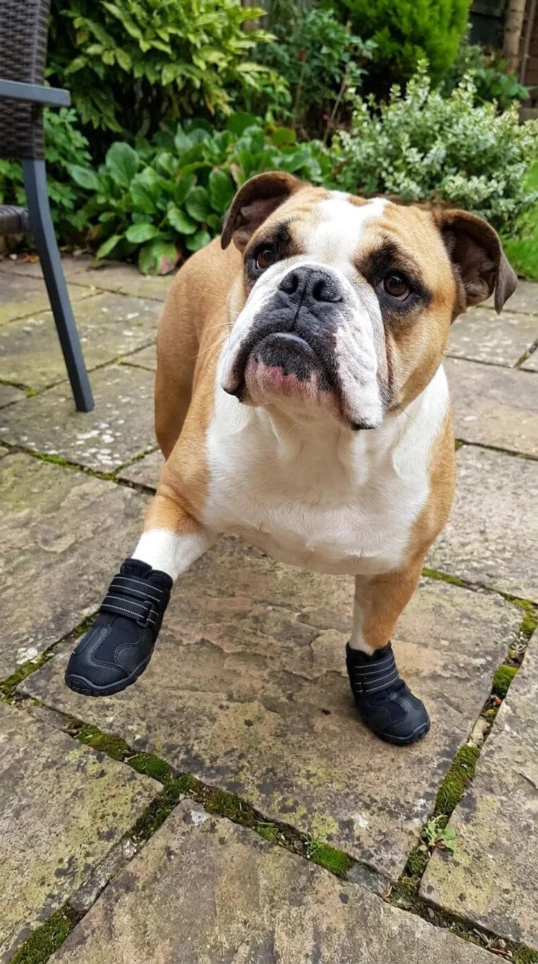Customer photo review of Chaussures de protection pour chien