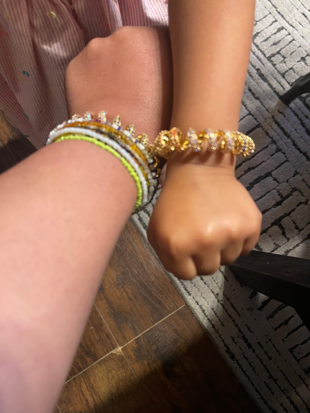 Customer photo review of RAINBOW ONION RING BRACELET