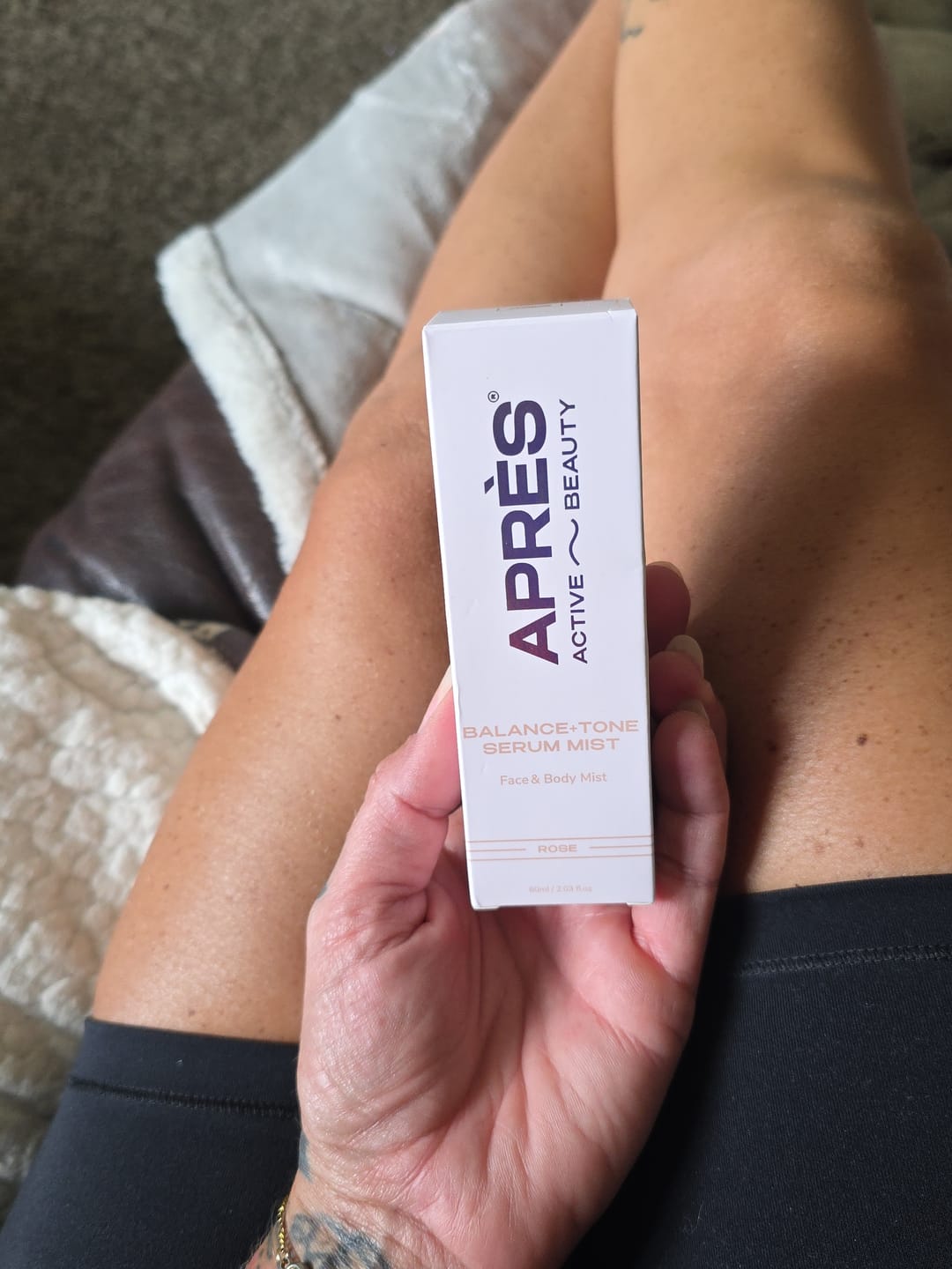 Customer photo review of Balancing Serum Face + Body Mist