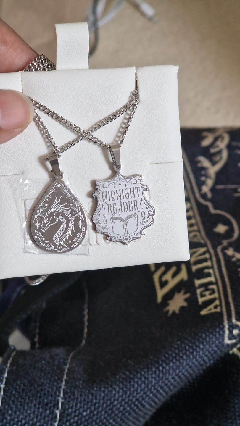 Customer photo review of Midnight Reader Necklace