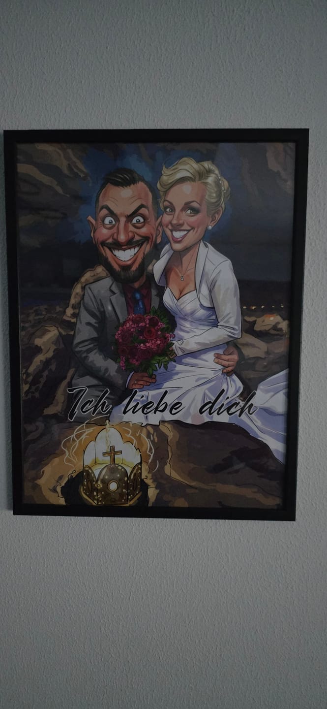 Customer photo review of ColorSketch Poster Dein Foto als handgezeichnete Karikatur