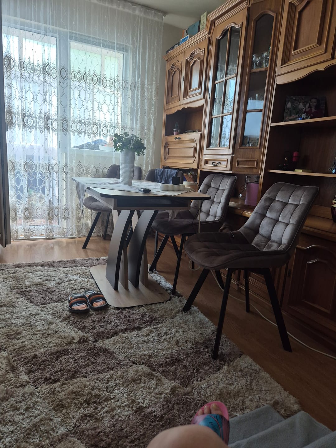 Customer photo review of Scaun MONTI, cappuccino - Bluvel 38, stofa catifelata/metal, 51x60x88 cm
