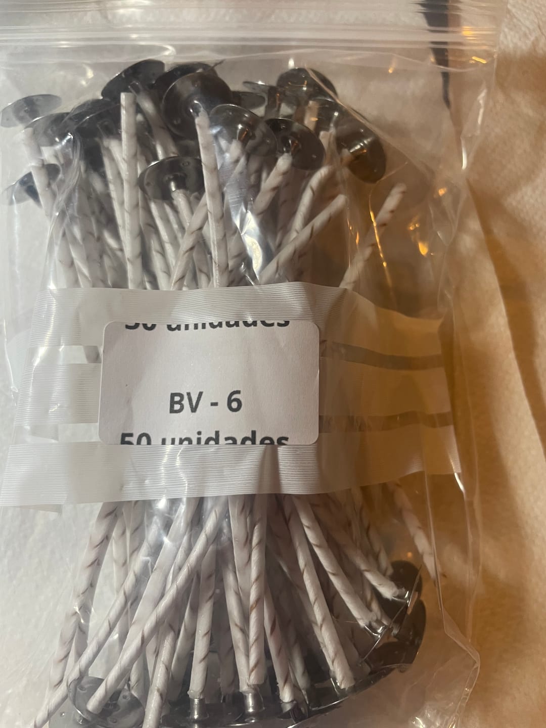 Customer photo review of MECHAS PARA VELAS ENCERADAS Y CORTADAS A MEDIDA