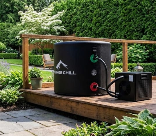 Customer photo review of Cold Plunge Chiller + Tub (XXL)