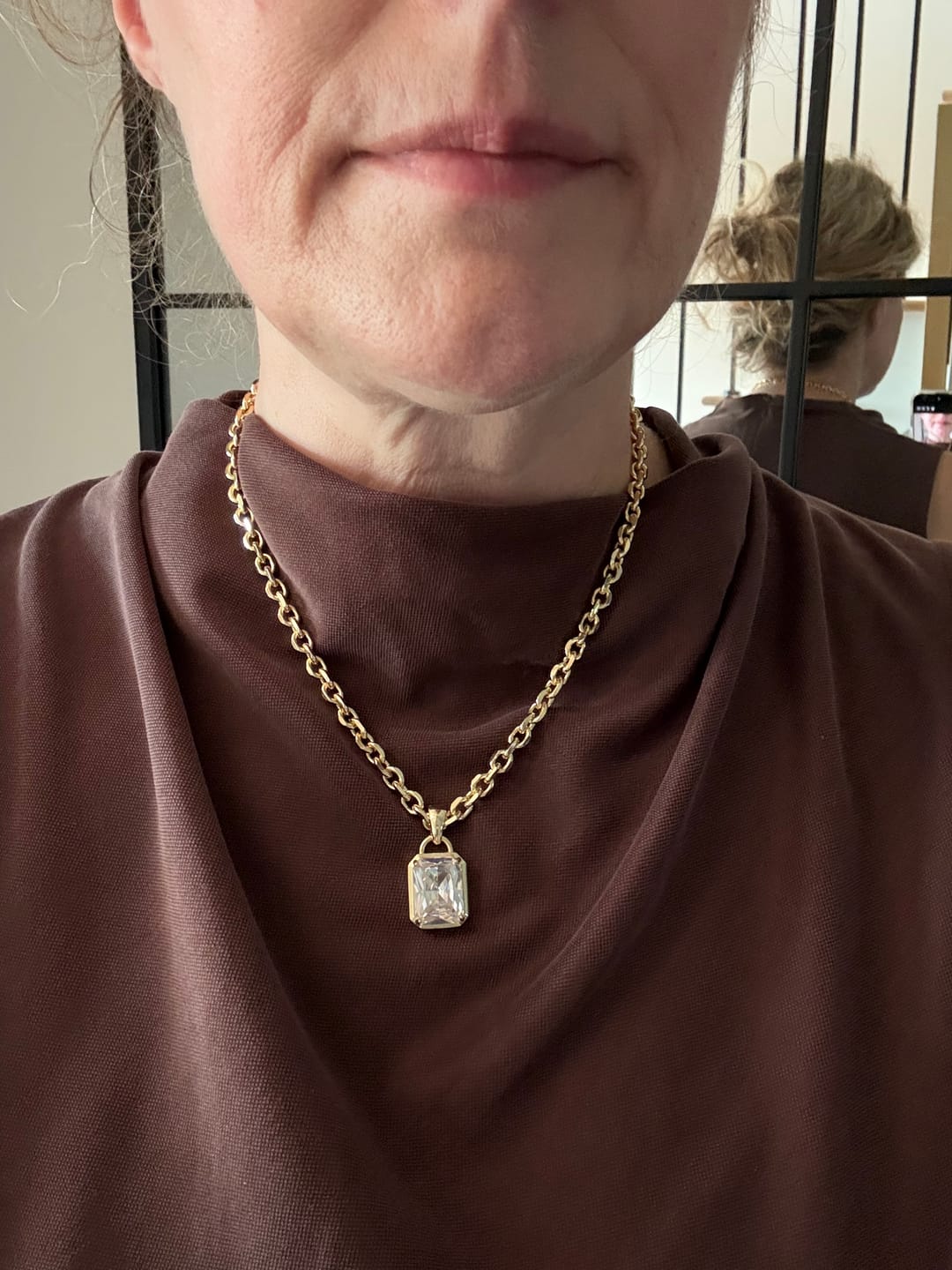 Customer photo review of Baguette Necklace