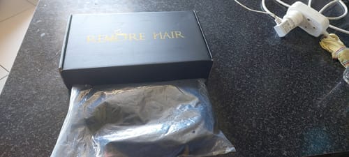 Customer photo review of Pre-Bleached Straight Wear & Go Human Hair Wig