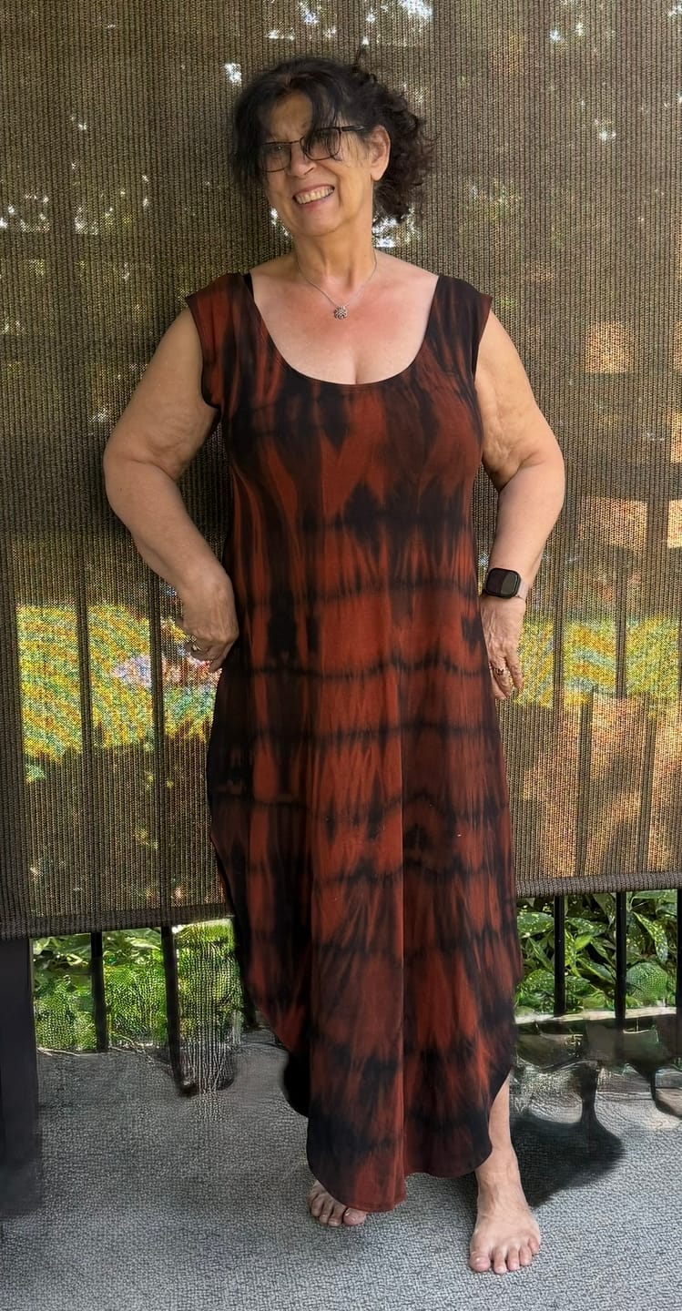 Customer photo review of 4 Winds Dress - Shibori