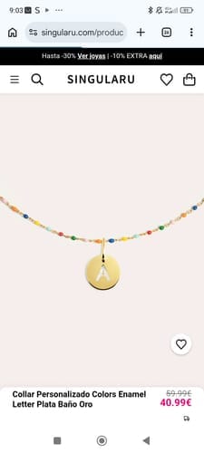 Customer photo review of Collar Letras ABC