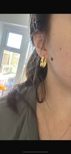 Customer photo review of Pendientes Aros Oval