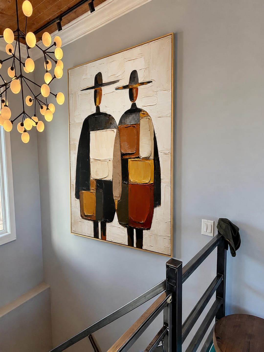 Customer photo review of Twin Nomads-Textured Figure Painting