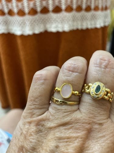 Customer photo review of Anillo Rosa Brillo