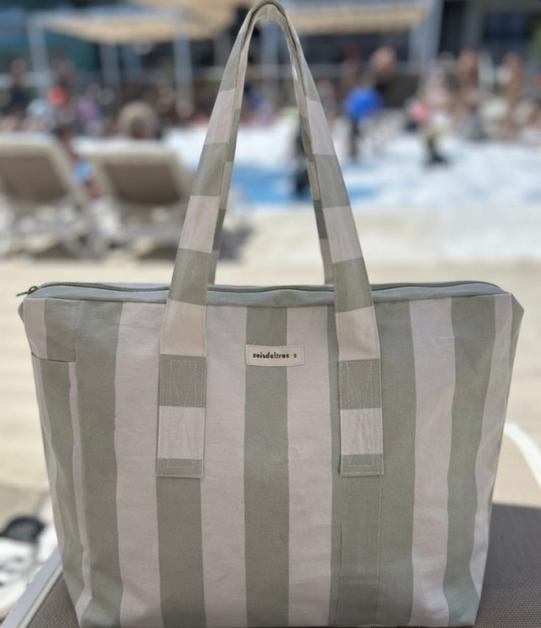 Customer photo review of Bolsa MyBigBag Rayas Verde