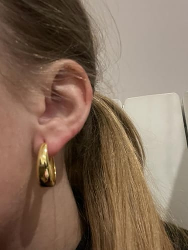 Customer photo review of Pendientes Aros Oval