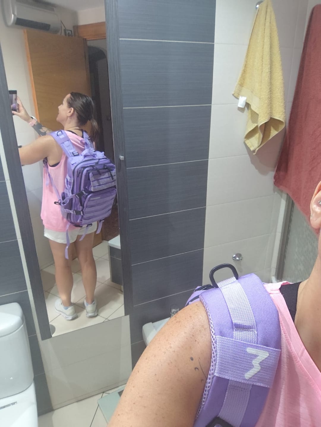 Customer photo review of Mochila Táctica 25L All In Lavanda