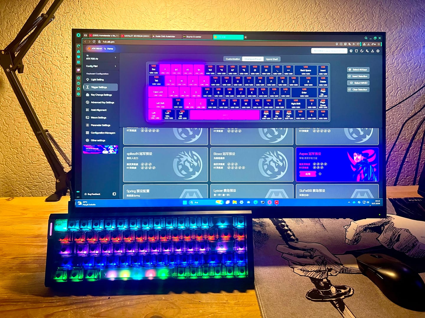 Customer photo review of ATK RS6 Air Klavye (Manyetik Switch / HE)