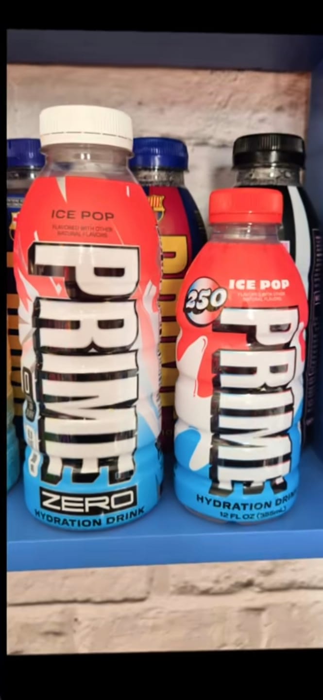 Customer photo review of ICE POP ZERO – Limited Edition PRIME Hydration (500ml) – PRE ORDER