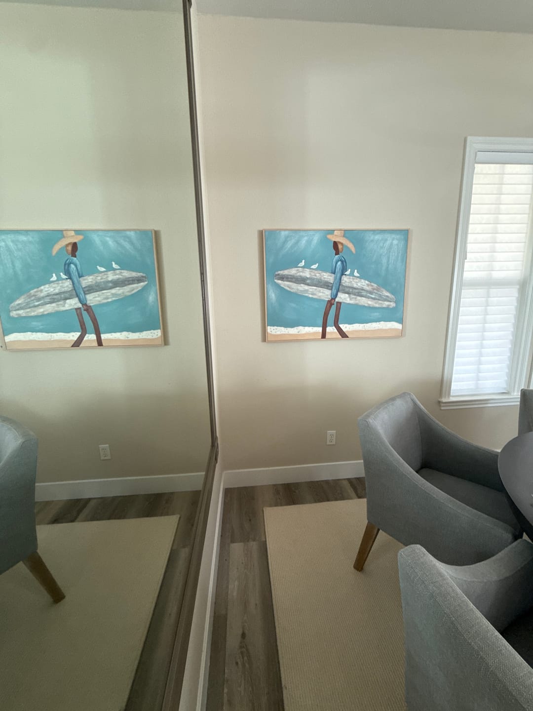 Customer photo review of Abstract Portrait Canvas Art #AE100