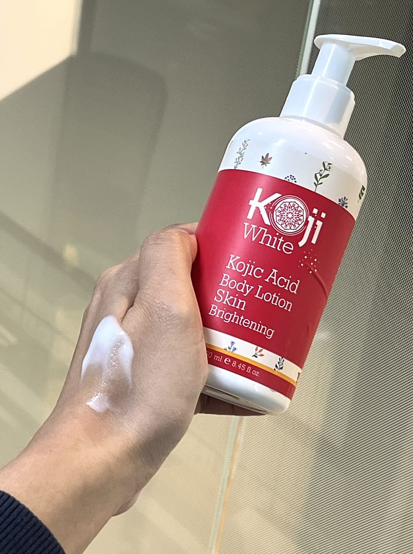 Customer photo review of Kojic Acid Skin Brightening Body Lotion