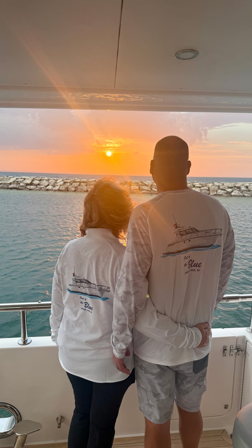 Customer photo review of Mens Captain & Crew Drifit Custom Boat Shirts - Long Sleeves