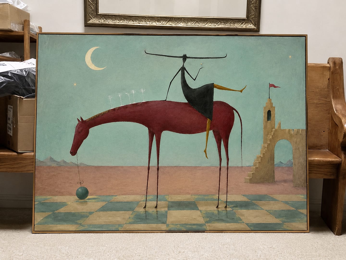 Customer photo review of Moonlit Rider-Horse Painting
