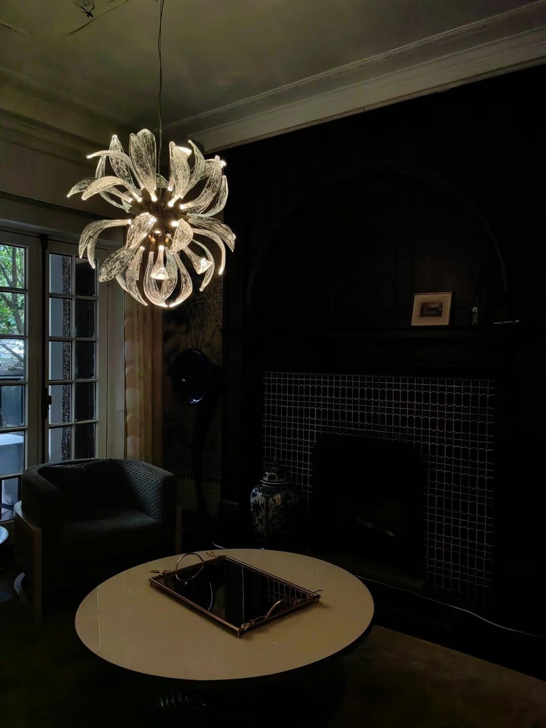 Customer photo review of Dandelion Round Glass Chandelier