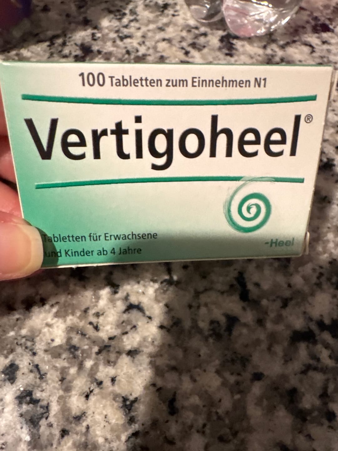 Customer photo review of Heel Vertigoheel Homeopathic Tablets (100)