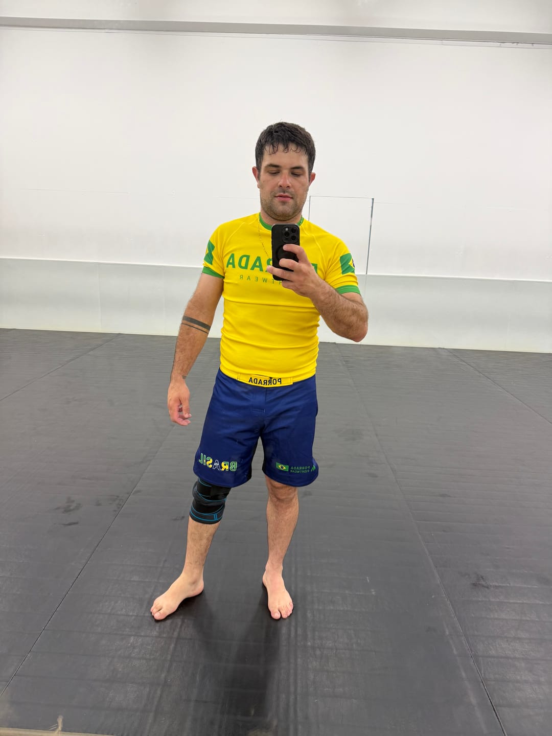 Customer photo review of BRAZIL FLAG FIGHT SHORTS