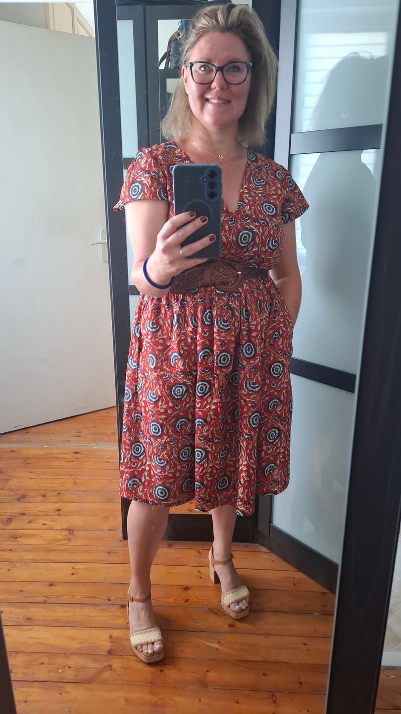 Customer photo review of Robe Anastasia midi voile de coton Anaya