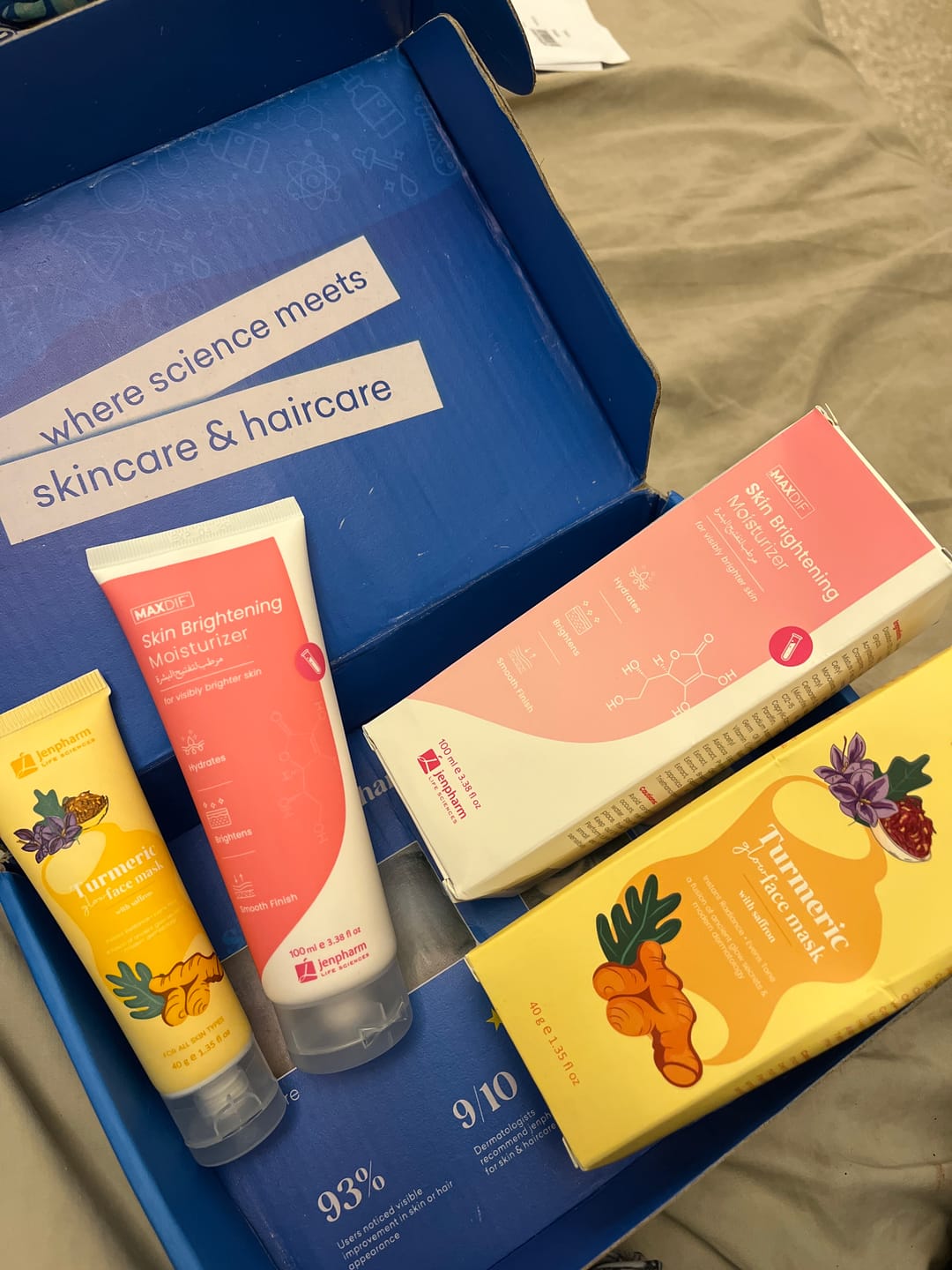 Customer photo review of Turmeric Glow Face Mask