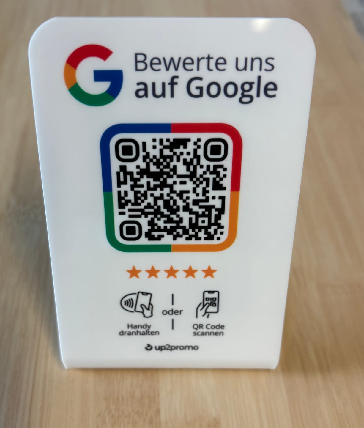 Customer photo review of Google Bewertung Aufsteller mit NFC & QR-Code