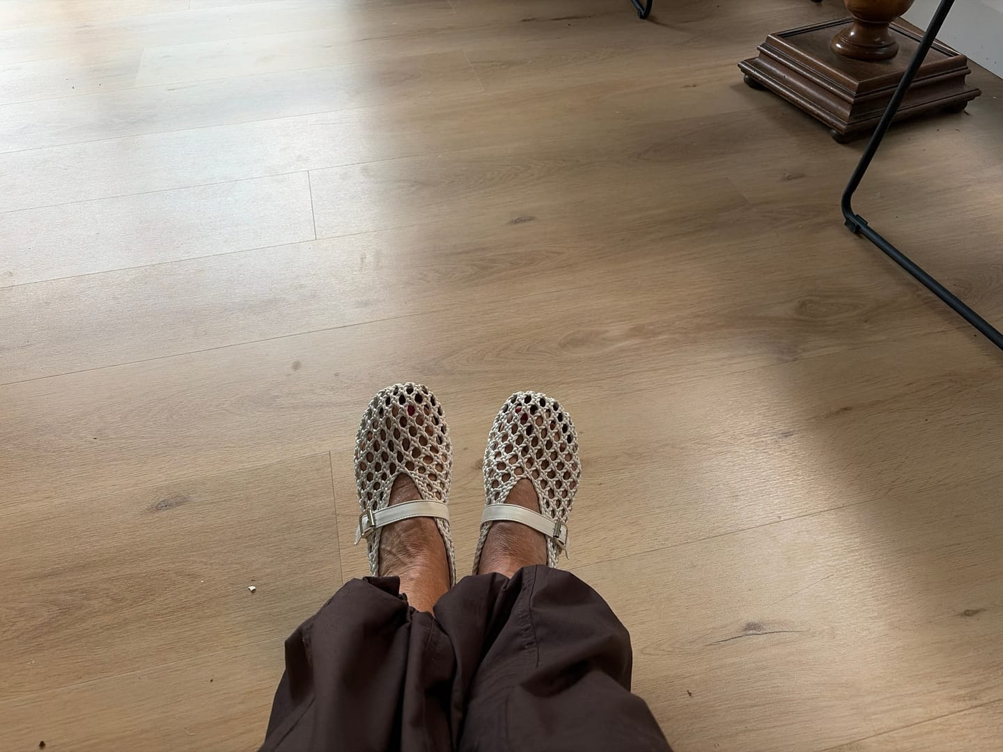 Customer photo review of Bianca Woven Hollow Flat Sandals
