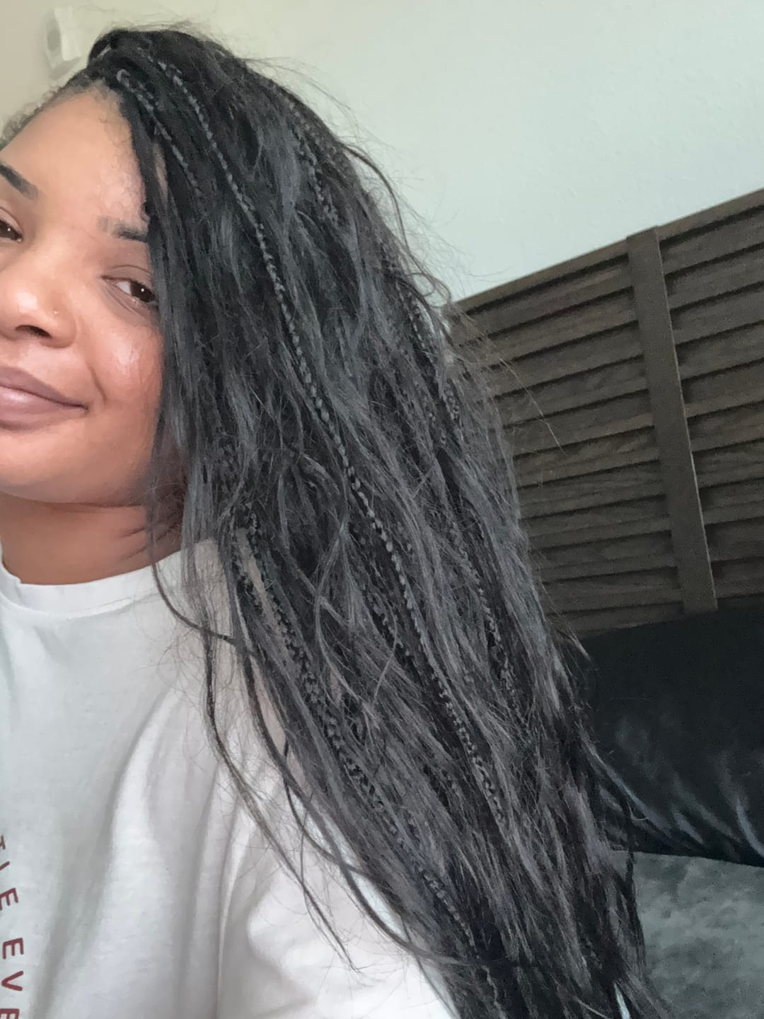 Customer photo review of Double Drawn Burmese Body Wave Human Braiding Hair