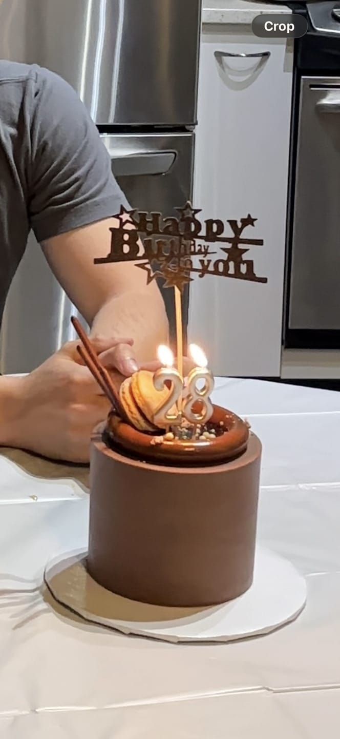 Customer photo review of Chocolate Dulce de Leche Cake