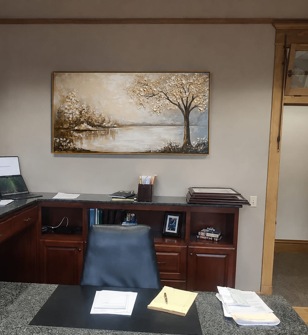 Customer photo review of Quiet Bloom-Lakeside Landscape Painting